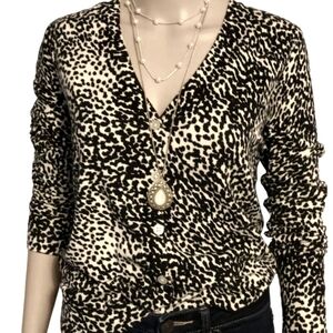 Merona Black and White Button Down Cardigan